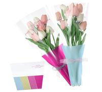 SHERCHPRY 150pcs Transparent Floral Wrapping Bags for Bouquets Stylish Plastic Packaging Sleeves for Weddings Anniversaries and Birthdays Versatile Floral Bag Supplies for Florists and DIY