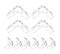 SHERCHPRY 15pcs Acrylic Angle Supports with L-shaped Corner Fasteners for Storage and Display, Corner Connectors Featuring Easy Disassembly and Versatile Use
