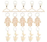 SHERCHPRY 15Pcs Braiding Hair Rings Set with Dolphin Tail, Butterfly Leopard, and Hollow Hand Pendants, Hair Jewels for Braids, Women’s Hair Accessories for Festival and Daily Styling