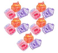 SHERCHPRY 15Pcs Cute Cartoon Acrylic Paper Clips Set with Strawberry, Orange, Blueberry Designs, Multi-Use Binder Clips for Office, School, and Student Notes Decoration