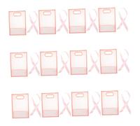 SHERCHPRY 15Pcs Frosted Pink Wedding Gift Bags with Bows Reusable Foldable Treat Holders for Birthday Party Valentines Day Christmas Compact Present Packaging