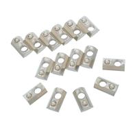 SHERCHPRY 15pcs M8 T-shaped Nuts with Ball Spring for Half round Roll in Spring Rails, Carbon Steel Nickel Plated Fasteners with Enhanced Stability for Rapid Assembly and Industrial