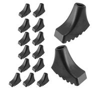 SHERCHPRY 15pcs Outdoor Walking Stick Tips Wear Resisting Rubber Tips Walking Stick End Cap Pole End Caps Cane Protector Foot Cane Protectors Black