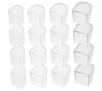 SHERCHPRY 16 Pairs Clear Heel Protector Caps for High Heel Shoes Non Skid Durable Design Various for Safe Walking Ballroom Dancing