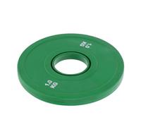 SHERCHPRY 1kg Rubber Bumper Plate Green - Protective Rubber Barbell Weight for Gym Training, Fractional Strength Progression Plate for Dumbbells and Barbells