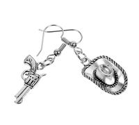 SHERCHPRY 1Pair Creative Western Cowgirl Dangle Earrings Funny Drop Earrings for Women Chic Cowboy Accessories for Prom Parties and Everyday Wear