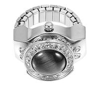 SHERCHPRY 1Pc Creative Retro Metal Finger Watch Fashionable Ring Watch Elegant Small Watch for Daily Wear Unique Design with Fine Workmanship Accessory for Any Outfit