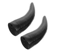 SHERCHPRY 2 Pairs Halloween DIY Ox Horn Headband Bull Horns Headdress for Costume Party Black Small Craft Accessory for Creative Hair Styling and Cosplay