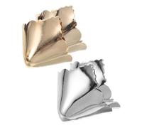 SHERCHPRY 2 Pairs Metal Heel Tip Protectors for Pointed High Heels Shoe Caps for Repair and Wear Resistance Silver and Gold Covers Quick Fit Replacement Accessories for Women S Pumps