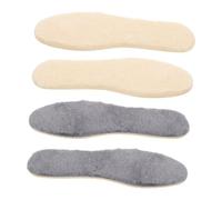 SHERCHPRY 2 Pairs Thermal Wool Insoles with Latex Thickened Winter Shoe Cushions for Breathable Shoe Inserts Warm Soft Padding for Cold and Sweat Absorption