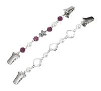 SHERCHPRY 2 pcs Crystal Cardigan Clips with Pearl Butterfly Square Rhinestone Cinch Clips for Sweaters Shawls Dresses for Womens Clothing Easy to Wear Stylish Waist Cincher Random Color