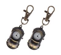 SHERCHPRY 2 Pcs Retro Car Shape Pocket Watch Chain Vintage Mechanical Brooch Watch for Graduation Stylish Timepiece for Men and Women