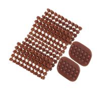 SHERCHPRY 2 Sets Mini Polymer Clay Letter Stamps with 100 Brown Plastic Alphabet Molds for DIY Crafts, Printing Stamps for Clay, Cookie, Biscuit, and Pottery Crafting