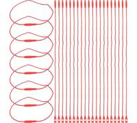 SHERCHPRY 200 Pcs Red Polyester Multi-Functional Lanyard Strings for Crafting, Hanging Tag Rope for DIY Indoor Decoration, Bulk Ornament and Badge Holder Accessories