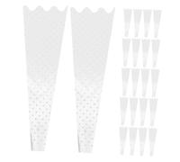 SHERCHPRY 200Pcs Transparent Floral Wrapping Bags with Star Pattern Versatile Single Flower Sleeves for Roses Tulips Lilies Carnations Easy to Use Bouquet Packaging for Weddings Valentine's