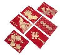 SHERCHPRY 2026 Lunar New Year Red Envelopes for Money 60pcs Angora Red Glitter Frosted Chinese Cash Packets Short Size for Spring Festival Zodiac Horse Year