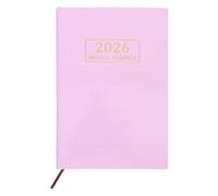 SHERCHPRY 2026 Weekly Planner A5 Thin Starlight Pink Pu Cover Weekly Agenda Notebook for Time Management College Students and Goal Tracking