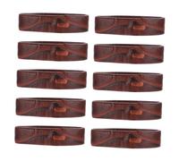 SHERCHPRY 20mm Leather Watch Band Loop Replacement 10PCS Supple Loops for Smartwatch Traditional Watches Adjustable and Sturdy Strap Accessories