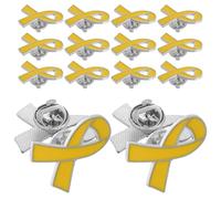 SHERCHPRY 20pcs Cute Bow Ribbon Brooch for Breast Awareness for Women Constant Reminder for Breast Health Early Detection Stylish Jewelry Accessory Yellow