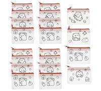 SHERCHPRY 20pcs Graffiti Coin Purse DIY Creative Non-Woven Small Wallets for Portable Zipper Pouches for Boys Lightweight Art Activity Money Holders