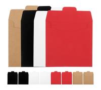 SHERCHPRY 20pcs Kraft Paper CD Dvd Sleeves Envelopes with Color Options for Easy Categorization Storage Cases for Media Protection DIY Writable Kraft Paper Holders for Disc Organization