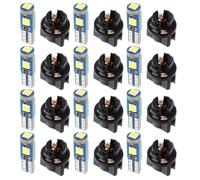 SHERCHPRY 20pcs LED Light Car Replacement Bulb for Dashboard with T5 Base and 3 LED Chips, Providing Illumination and Easy Installation, for Car Interior Lights and Gauge Lamps