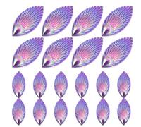 SHERCHPRY 20pcs Peacock Purple Resin Shell Charms Miniature Shell Ornaments DIY Phone Case Decorations Shiny Charms for Crafts and Resin Art