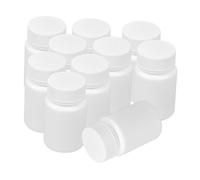 SHERCHPRY 20Pcs White Plastic Pill Bottles Durable Empty Storage Containers with Screw Caps for Fishing Seals Fish Oil Vitamins and Pills Portable Tablet Dispenser