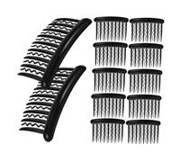 SHERCHPRY 24pcs Plastic Wedding Hair Combs with Teeth Bridal Veil Side Twist Clips for Women with Fine Thin Hair
