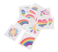 SHERCHPRY 24pcs Rainbow Face Stickers Temporary Lgbt Pride Flag Decals Bright Party for Pride Parade Celebration and Fun Sharing