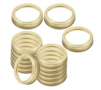 SHERCHPRY 24pcs Tinplate Mason Jar Lid Rings for 70mm Regular Mouth Jars, Reusable Leak Proof Split Type Design, Standard Size for Food Storage and Storing Salads