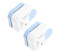 SHERCHPRY 2PCS 3-in-1 Round Corner Punch Paper Cutter in Light Blue for Cardstock, Photo Cards, and Scrapbooking Crafting Projects