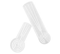 SHERCHPRY 2pcs Acrylic Mandala Drawing Rulers with Ergonomic Contours for Accurate Alignment and Measurement, Reliable Teacher Classroom Tool for Learning Geometric Mathematics