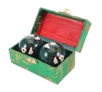 SHERCHPRY 2pcs Baoding Hand Exercise Balls with Precision Solid Bearing Low-temperature Enamel Fitness Spheres for Grip Strength Muscle Relaxation Stress Relief Portable Palm Massage Tool in