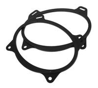 SHERCHPRY 2pcs Car Speaker Spacer Rings in Black Plastic, Lightweight Design Adds Extra Depth for Enhanced Sound Quality, Accessories for Car Audio System Installation