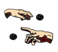 SHERCHPRY 2Pcs Creative Hand Shaped Alloy Brooch Unique Gods Hand Design Decorative Badge for Men Women Durable Sturdy Breastpin Corsage Fashionable Party Accessory Jewelry