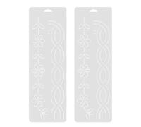 SHERCHPRY 2pcs Cross-Stitch Template Plastic Quilt Templates for Borders and Patterns Patchwork Embroidery Stencils Sewing Crafts Supplies