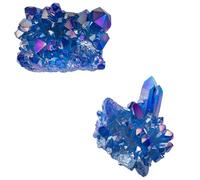 SHERCHPRY 2Pcs Crystal Cluster Stones Healing and Decorative Aquarium Garden Ornament for Jewelry Making Feng Shui and Home Decor