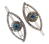 SHERCHPRY 2pcs Devil's Eye Barrettes Kids Hair Accessories Wedding Hair Clips Hair Clip Small Goth Girl Hair Clips Hair Accesories Hair Gems for Women Devil Eye Hair Clip Rhinestones