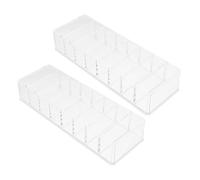 SHERCHPRY 2pcs Divided Eyeshadow Palettes Holder Desktop Plastic Makeup Palettes Storage Holder for Eyeshadow Makeup Organizer