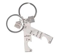 SHERCHPRY 2Pcs Durable Metal Home Keychain with House Pendant Romantic Design for Homeowners for Housewarming Anniversary Birthday and Holiday Celebrations