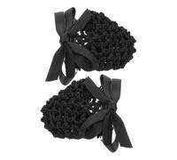 SHERCHPRY 2pcs Elastic Mesh Bowknot Hair Nets Non Slip Hairpins for Women Professional Soft Hair Snood Buns Cover for Medical Hospitality Corporate Work and Service Industry Uniforms
