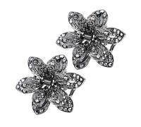 SHERCHPRY 2pcs Fashion Crystal Dot Diamond Tiara Hair Clip for Curly Hair Festival Occasions Rhinestones Alloy Claw Clips