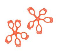 SHERCHPRY 2Pcs Finger Strengthener Plastic Trainer for Guitar Hand Exercises Red Durable Grip Enhancer for Musicians Athletes Moderate Easy to Carry