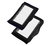 SHERCHPRY 2pcs Football Tactical Playbook Wristbands, Black and Navy Armbands with Play Card Holder for Youth Sports, Softball and Tackle Football Accessories