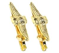 SHERCHPRY 2pcs Gold Tie Clips for Men Owl Shape Zinc Alloy Wedding Tie Clips Business Formal Suit Accessories