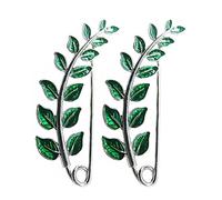SHERCHPRY 2Pcs Green Shawl Corsage Brooch Scarf Buckles for Elegant Outfits Stylish Dress Pins with Design and Smooth Touch for Fashion Accessories