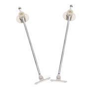 SHERCHPRY 2pcs Iron Lid Support Hinges for Flap Door, Height and Angle Adjustable Round Disc Drop Down Hinge with Sleek Silver Finish, Multifunctional Furniture Accessories for Cabinet Lid