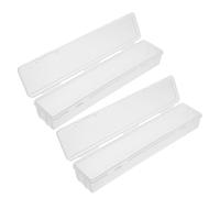 SHERCHPRY 2pcs Large Portable Toothbrush Travel Case with Lid, Plastic Multifunctional Toothbrush Holder and Toothpaste Container for Travel and Daily Use