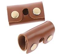 SHERCHPRY 2pcs Manual Head Protective Sleeves Sturdy Case for Men Safe Storage for Classic Shaving Accessories Portable Leather Cover for Travel